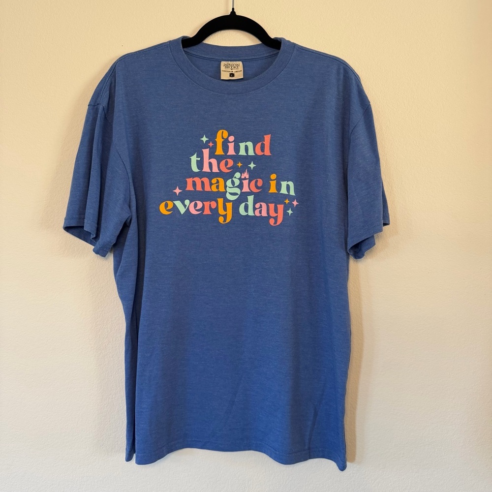 Jadelynn Brooke Blue Tee with Colorful Graphic